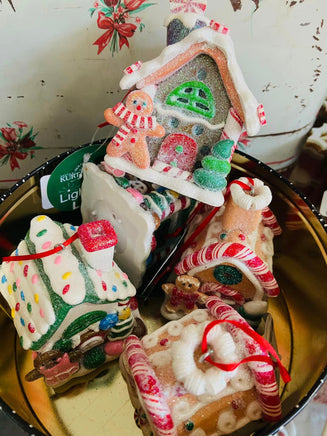 Gingerbread House Ornament LED - Deer Creek Mercantile