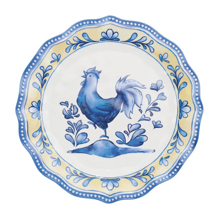 Blue Rooster 10 1/2" Melamine Plate - Deer Creek Mercantile