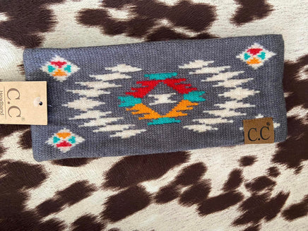 Southwestern Pattern Print Headwrap (Dark Gray) - Deer Creek Mercantile