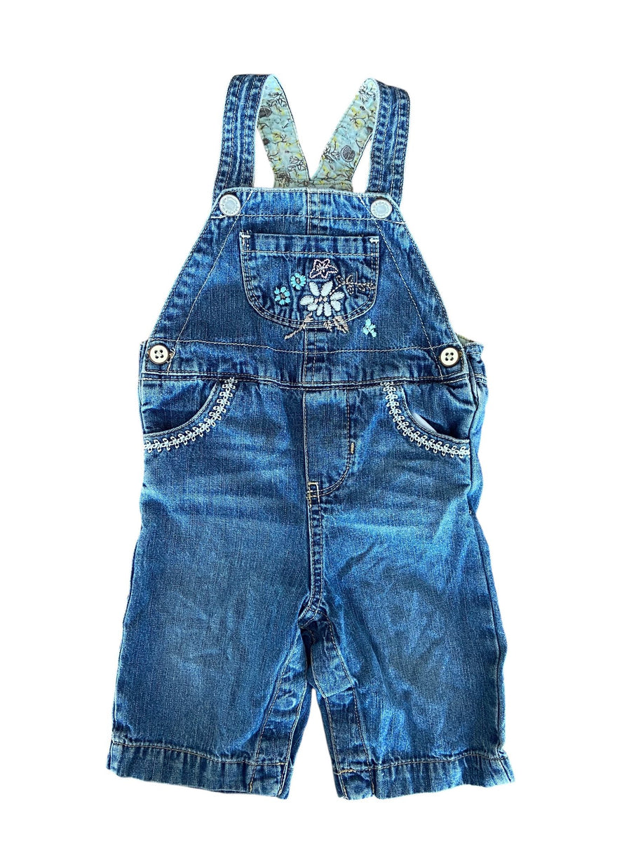 Toddler Girl Earthy Color Flower Overalls