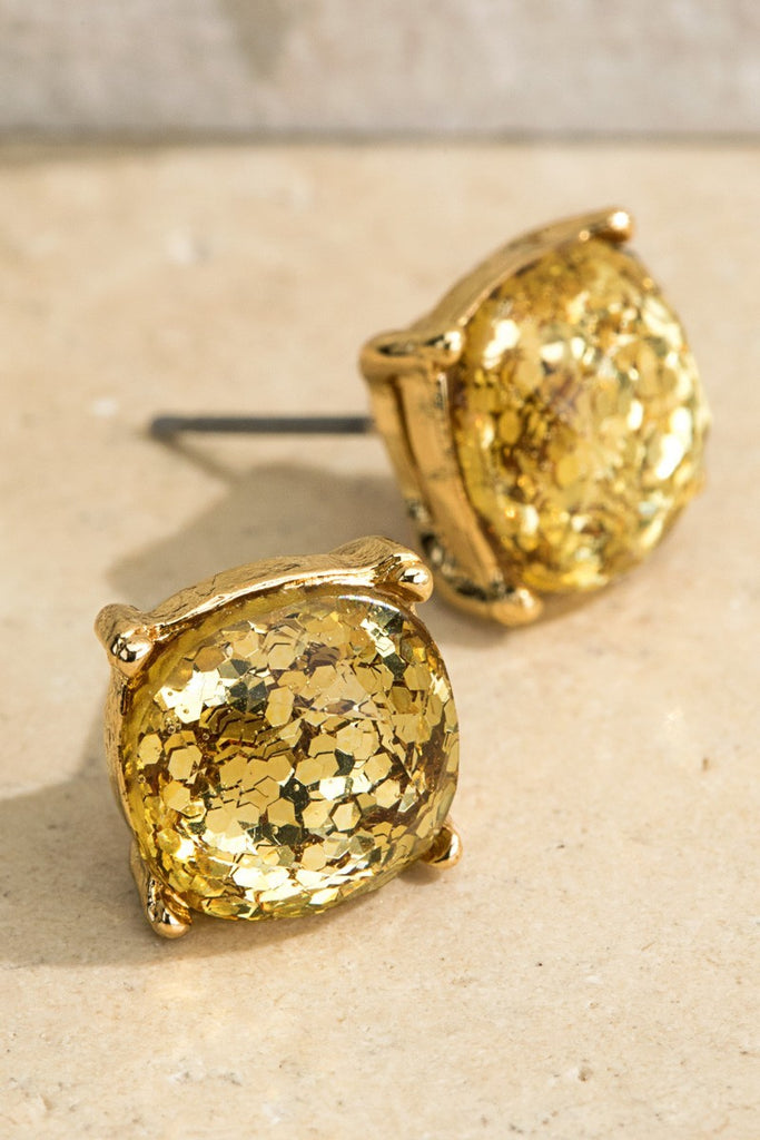 Doorbuster #59 Gold Glitter Earrings - Deer Creek Mercantile