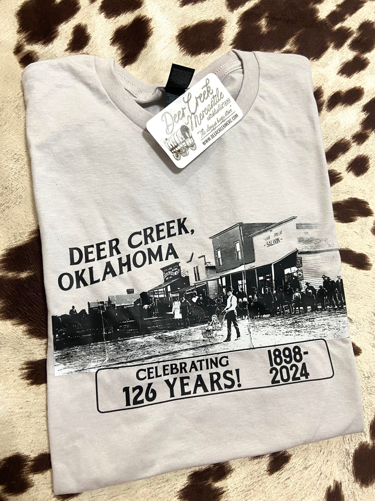 Classic 126th Anniversary of Deer Creek Graphic Tee *Ice Gray - Deer Creek Mercantile