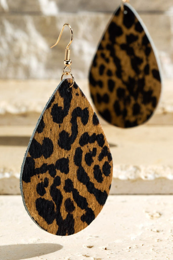 Doorbuster #46 Leopard Teardrop Earrings - Deer Creek Mercantile