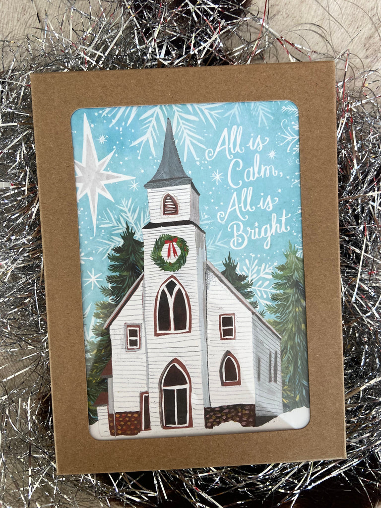 Calm & Bright Church Christmas Cards Boxed Set - Deer Creek Mercantile