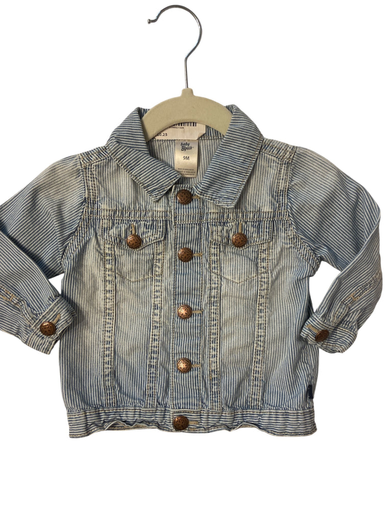 Pre-Loved Baby B'Gosh Striped Denim Jacket *9 Months - Deer Creek Mercantile