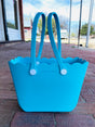 Scalloped Versa Tote w/ Interchangeable Straps *Aqua - Deer Creek Mercantile