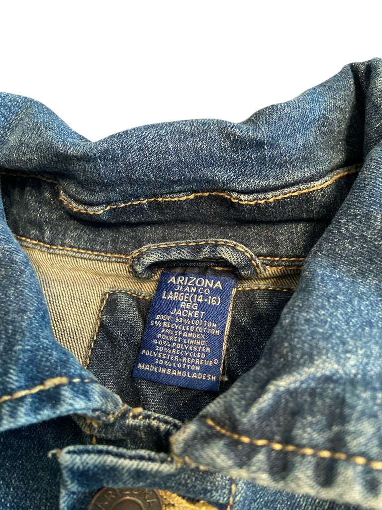 Pre-Loved Arizona Brand Denim Jean Jacket *Youth Girls Size Large 14/16 - Deer Creek Mercantile