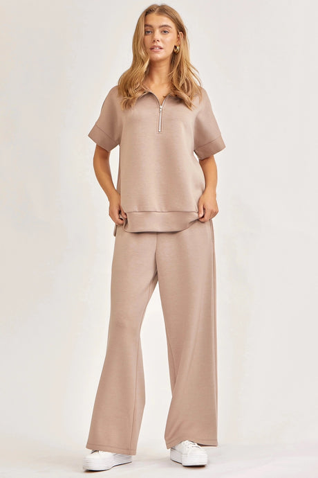 The Boardwalk Matching Top & Pant Matching Set *Cappuccino - Deer Creek Mercantile