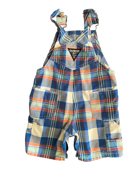 Pre-Loved Oshkosh Plaid Shortalls *18 Months - Deer Creek Mercantile