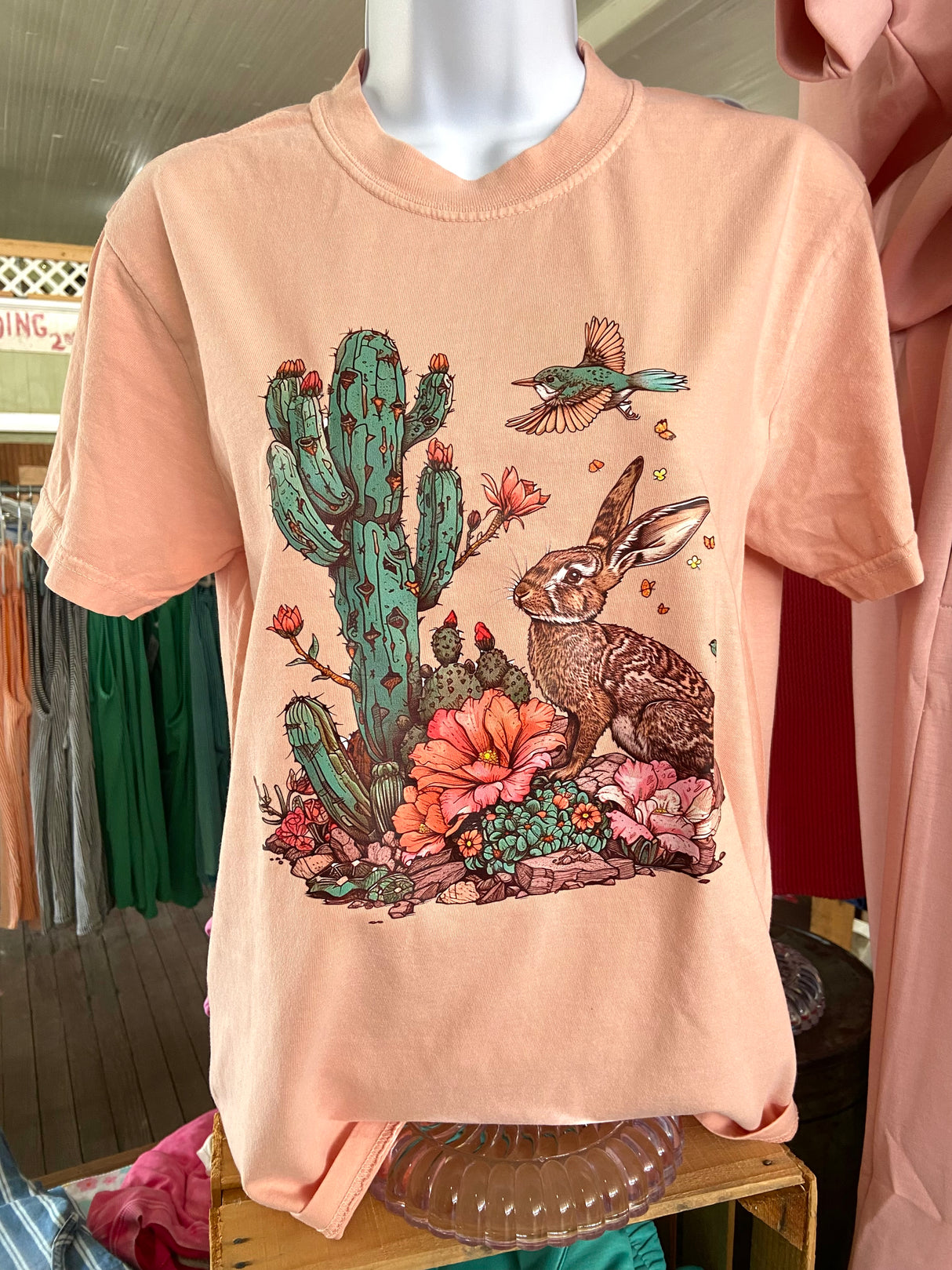 The Boho Cactus Bunny Graphic Tee - Deer Creek Mercantile