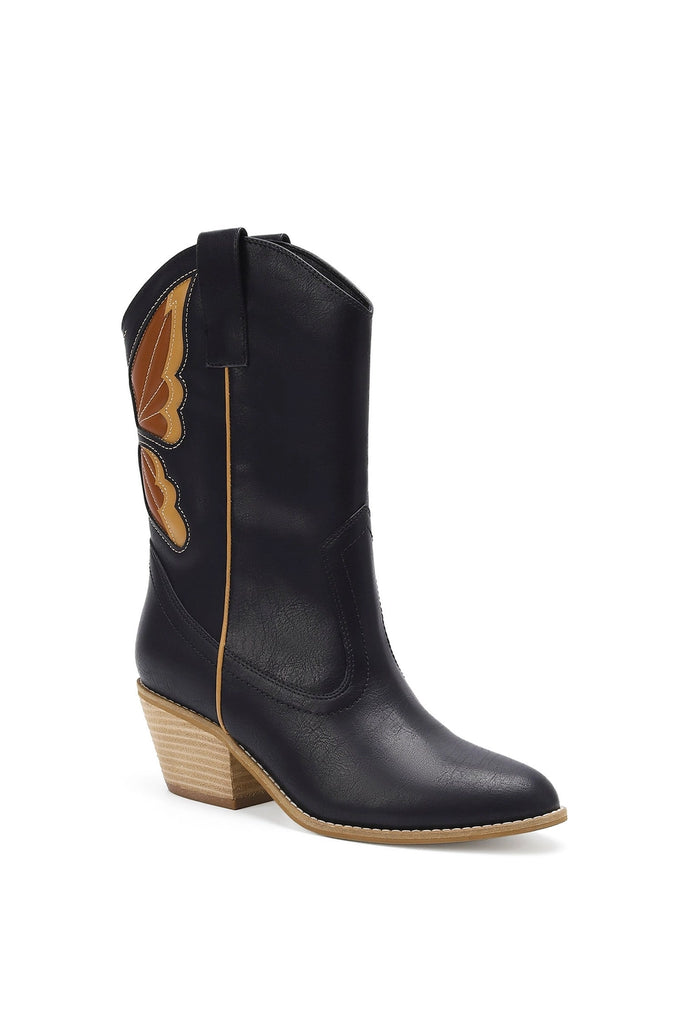 Boho Butterfly Western Boot *Black - Deer Creek Mercantile