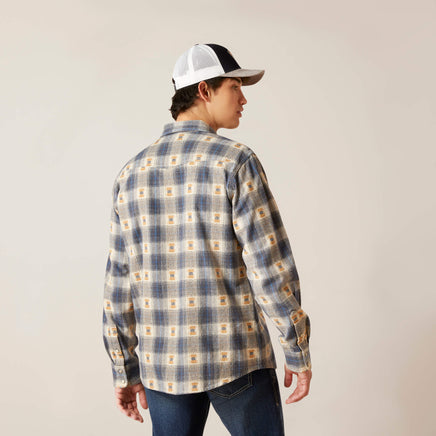 Men's Ariat Hiro Retro Fit Shirt (Gold/Blue) - Deer Creek Mercantile