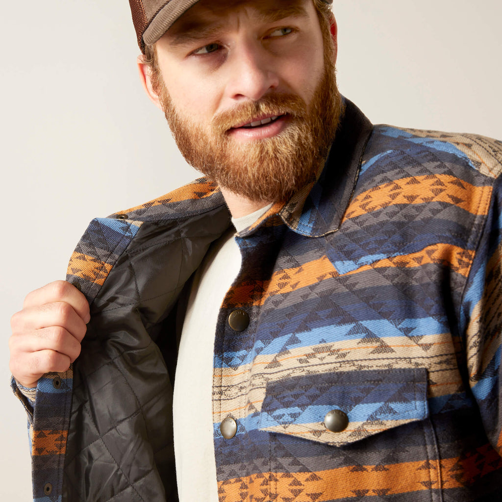Men's Ariat Hartland Shirt Jacket - Southwestern Print - Deer Creek Mercantile