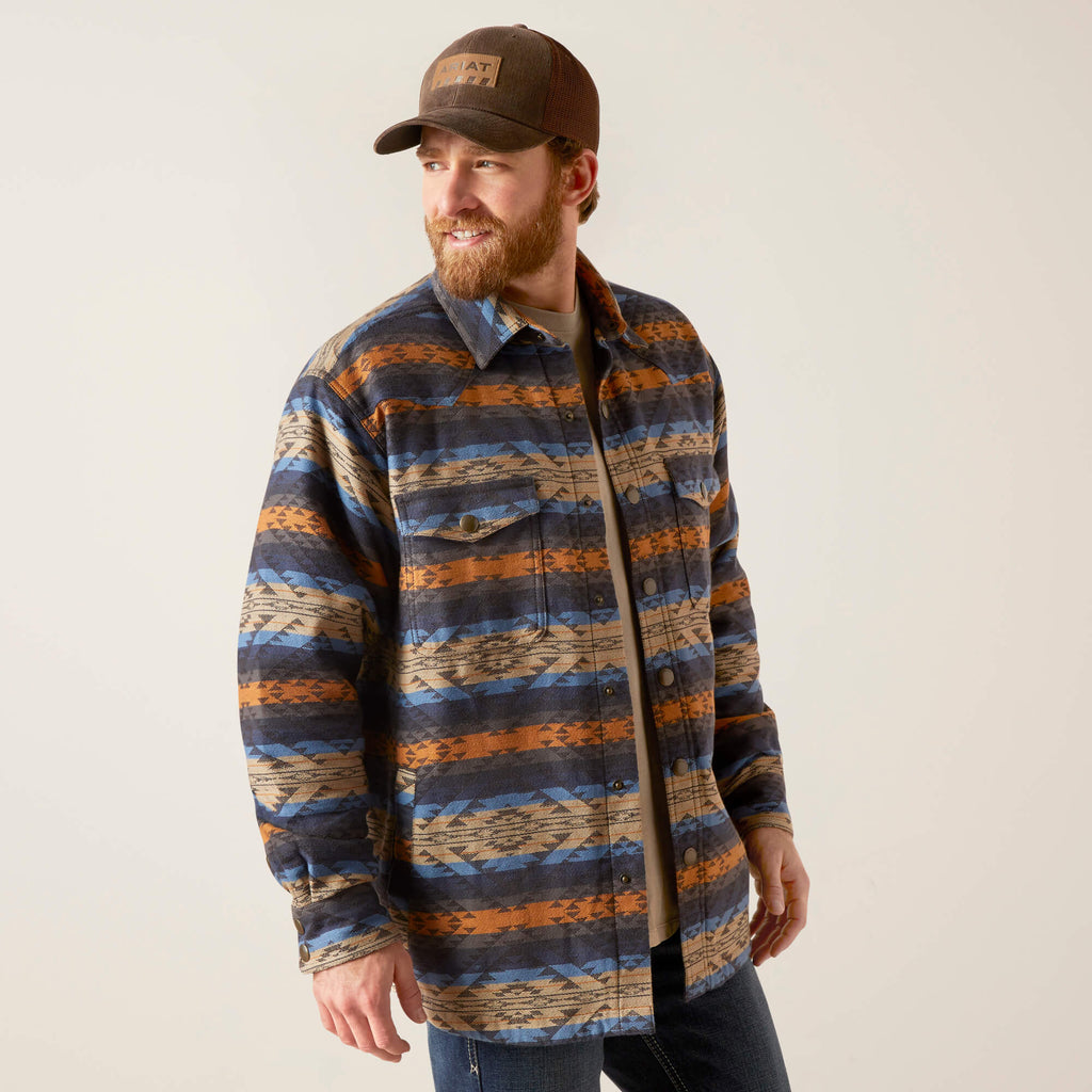 Men's Ariat Hartland Shirt Jacket - Southwestern Print - Deer Creek Mercantile