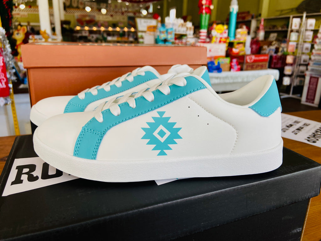 Turquoise Horizon Western Sneakers - Deer Creek Mercantile