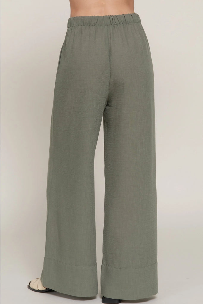 Cactus Trail Olive Green Palazzo Pants - Deer Creek Mercantile
