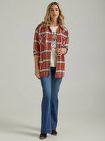 Wrangler Retro® Americana Plaid Boyfriend Shirt - Red - Deer Creek Mercantile