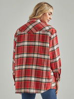 Wrangler Retro® Americana Plaid Boyfriend Shirt - Red - Deer Creek Mercantile