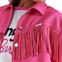 Wrangler® X Barbie Fringe Wrancher Jacket - Pink - Deer Creek Mercantile
