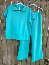 The Boardwalk Matching Top & Pant Matching Set *Emerald