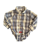 Pre-Loved Wrangler Blue Plaid Onesie *9 Months - Deer Creek Mercantile