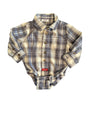 Pre-Loved Wrangler Blue Plaid Onesie *9 Months - Deer Creek Mercantile
