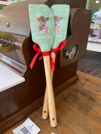 *2024 Christmas Kiss The Cook Cow Spatula - Deer Creek Mercantile