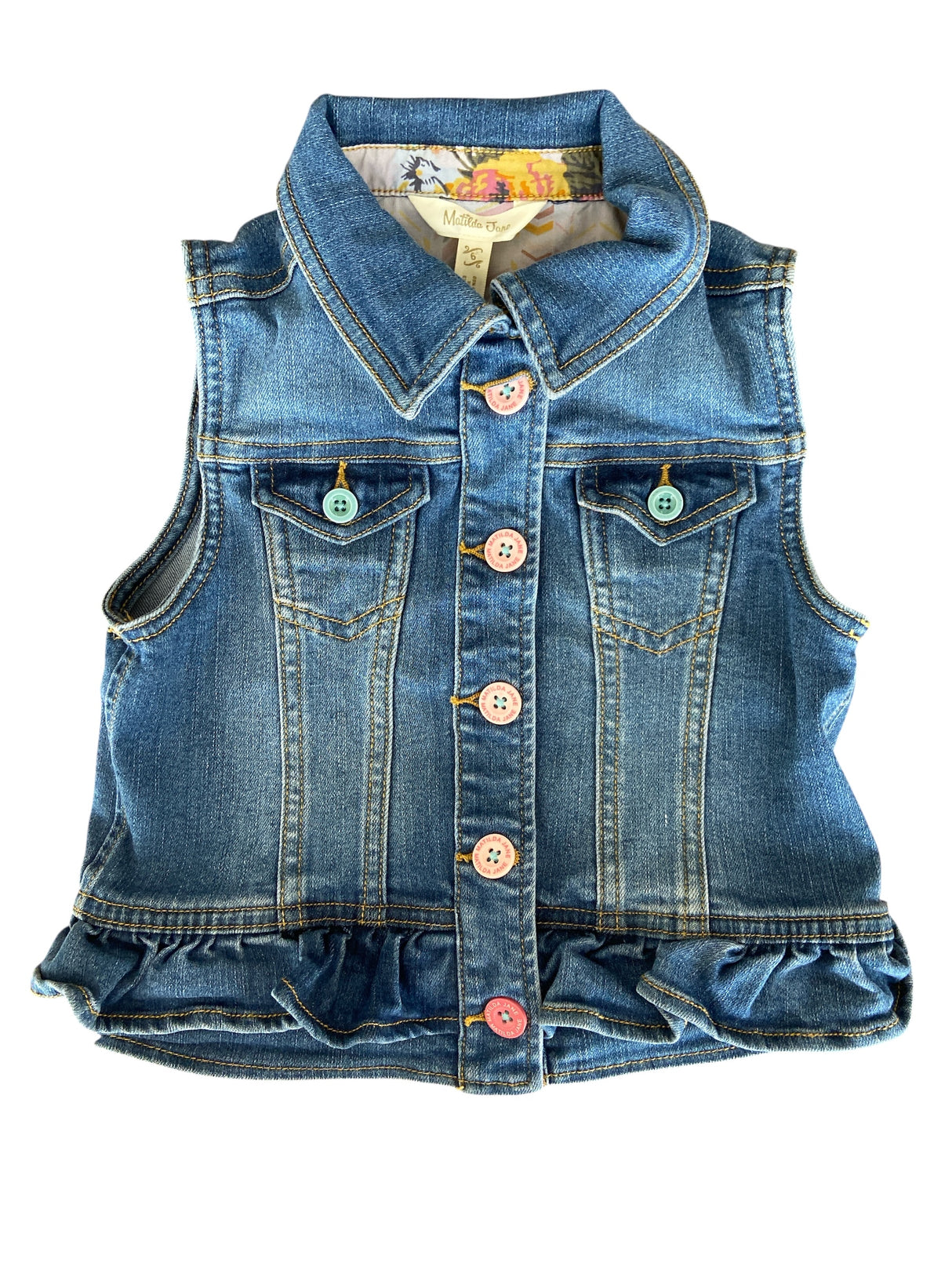 Pre-Loved Matilda Jane Denim Vest *Size 6 - Deer Creek Mercantile