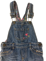 Pre-Loved Genuine Kids Oshkosh Floral Denim Overalls *Size 24 Months - Deer Creek Mercantile