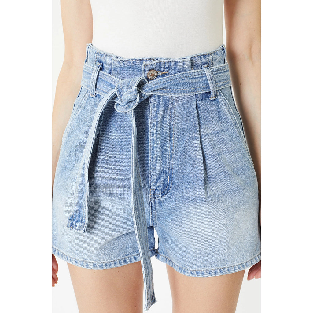 Katherine's High Rise Paperbag Denim Shorts *Kancan - Deer Creek Mercantile