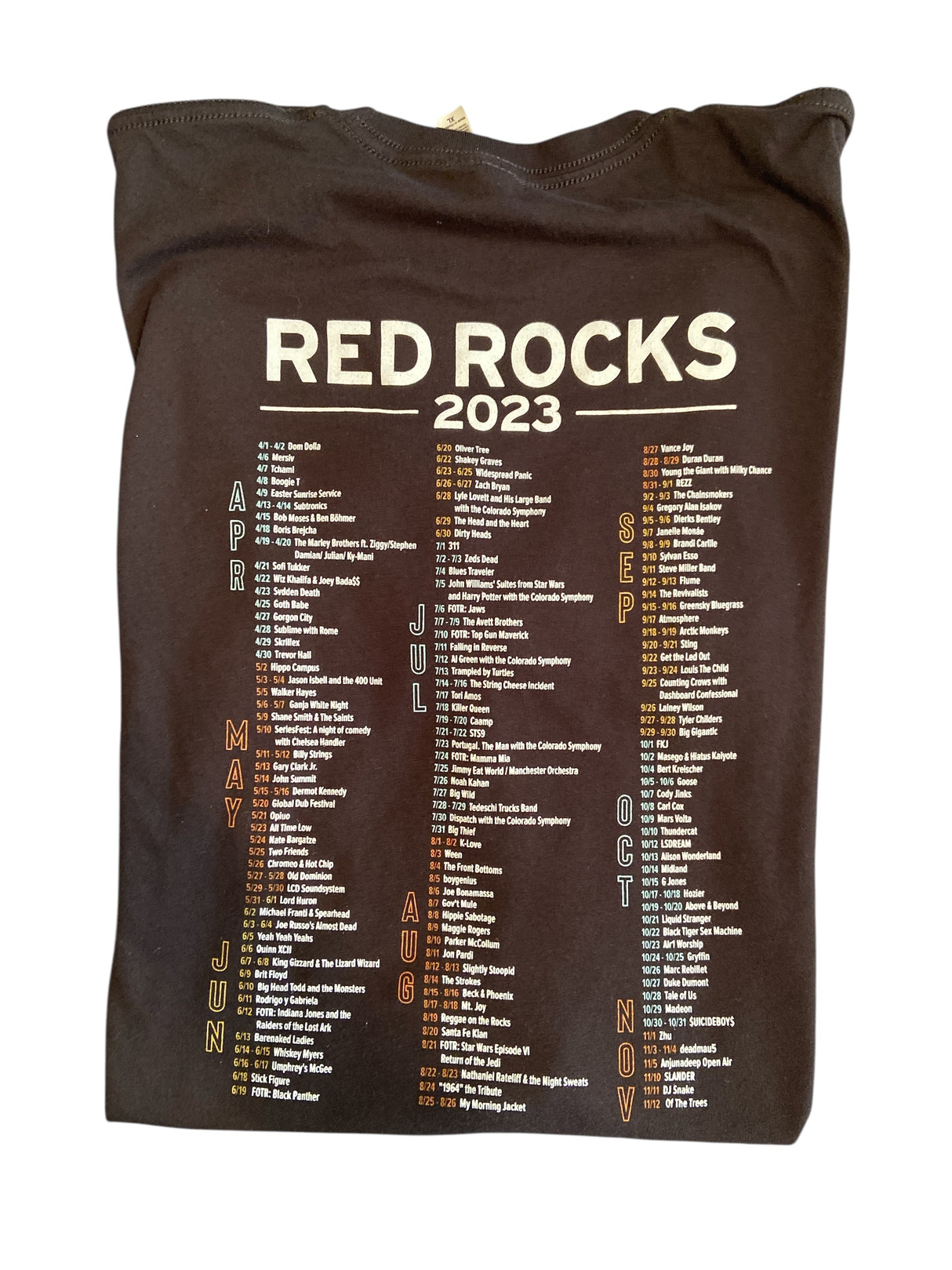 Pre-Loved 2023 RED ROCKS Crew Graphic Tee *Size XL - Deer Creek Mercantile