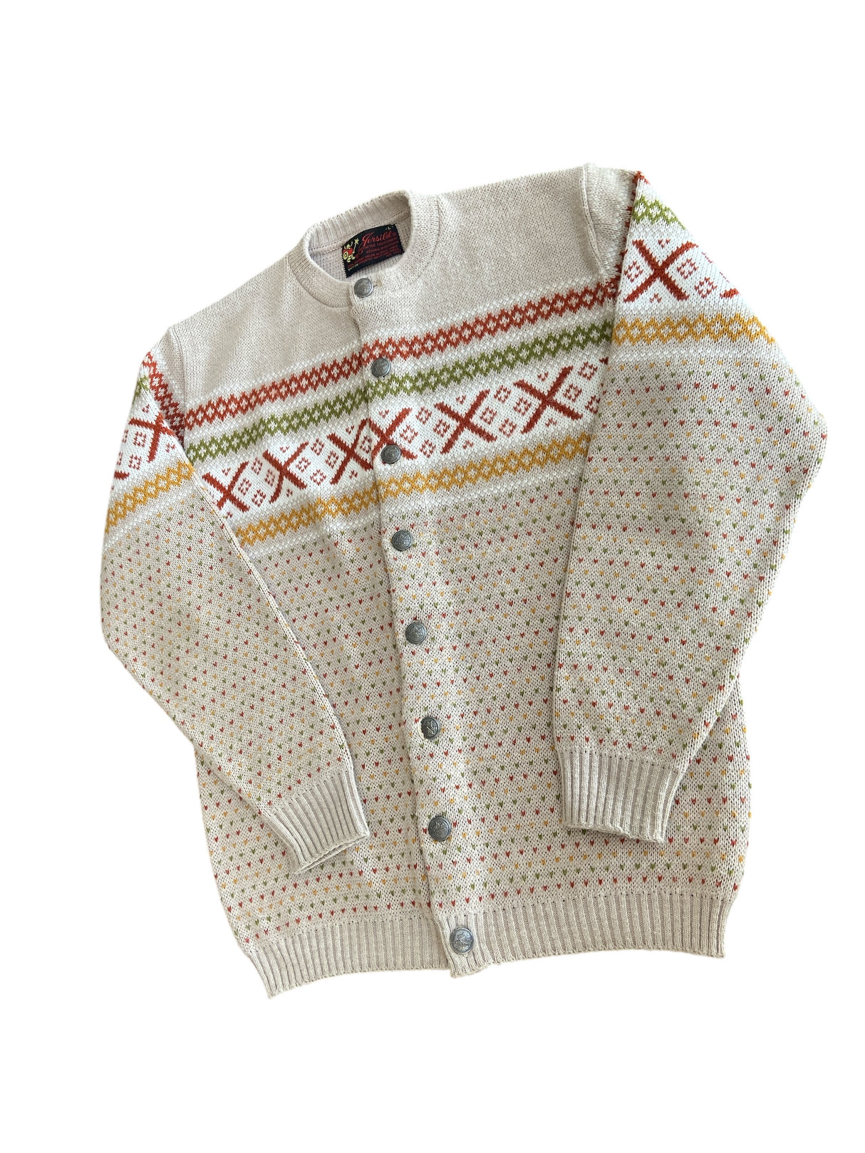 Vintage Knit Swiss Sweater Cardigan *Size Large - Deer Creek Mercantile