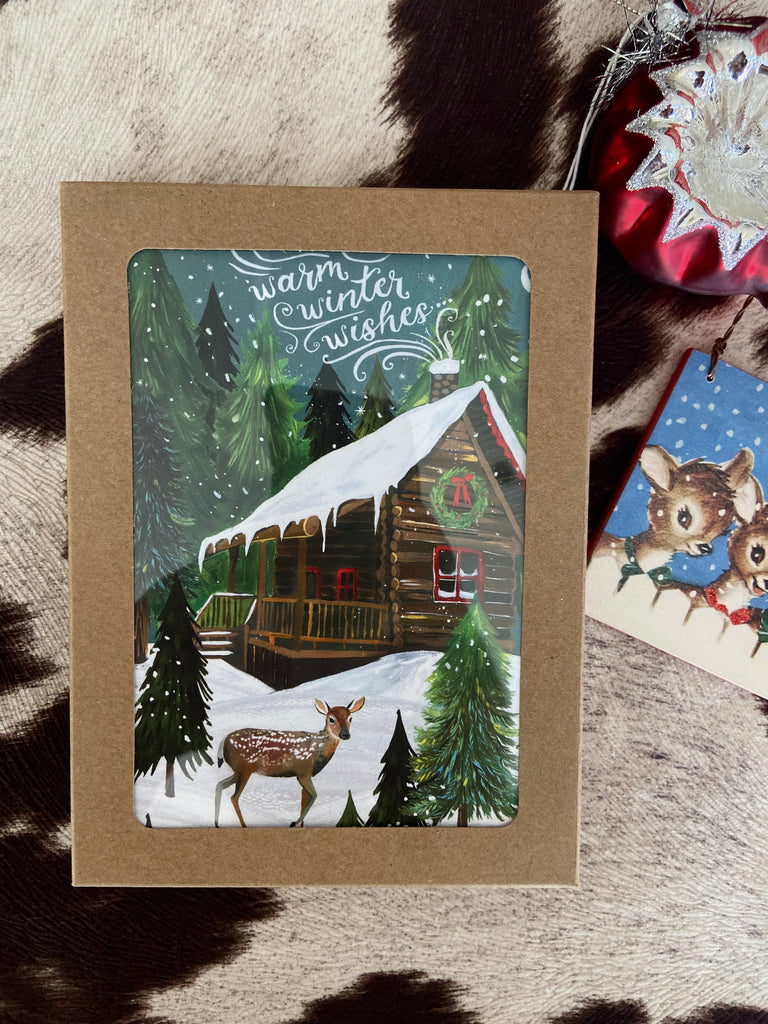 Winter Cabin Christmas Cards Boxed Set - Deer Creek Mercantile