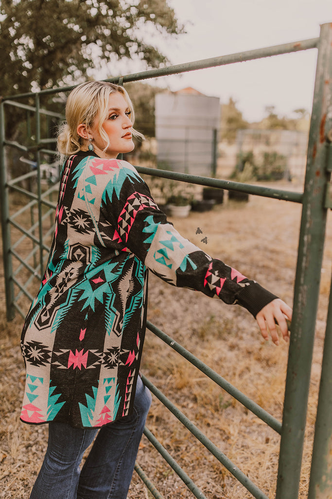 Sass A Frass Rhinestone Knit Cardigan - Deer Creek Mercantile
