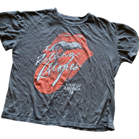 Pre-Loved The Rolling Stones Crop Tee *Size Large - Deer Creek Mercantile