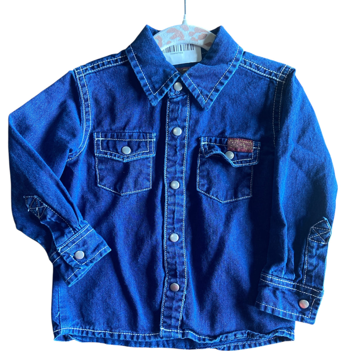 Pre-Loved 7 For All ManKind Blue Denim Shirt Size 18 M - Deer Creek Mercantile