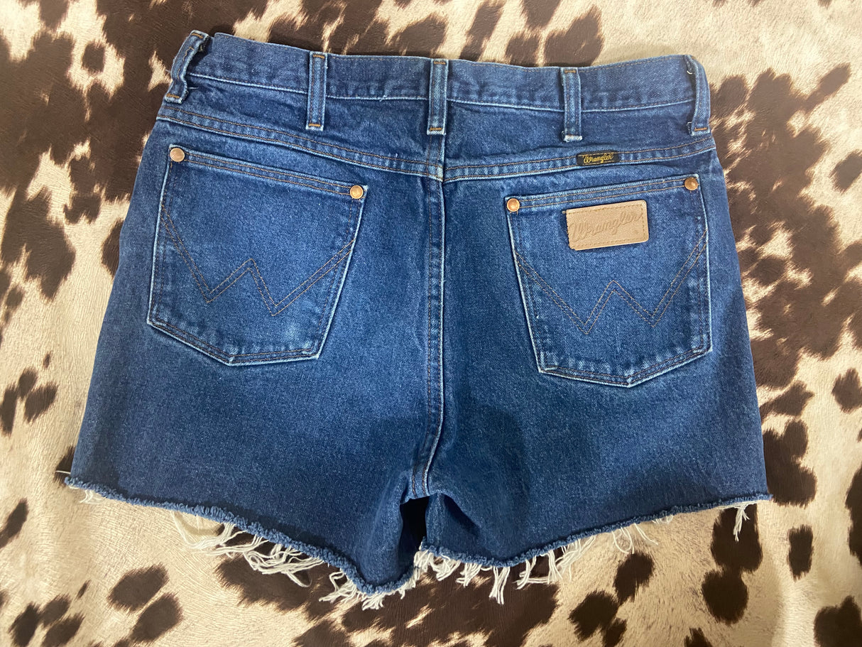 VINTAGE Wrangler Cutoff Denim Shorts Distressed - Deer Creek Mercantile