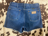 VINTAGE Wrangler Cutoff Denim Shorts Distressed - Deer Creek Mercantile