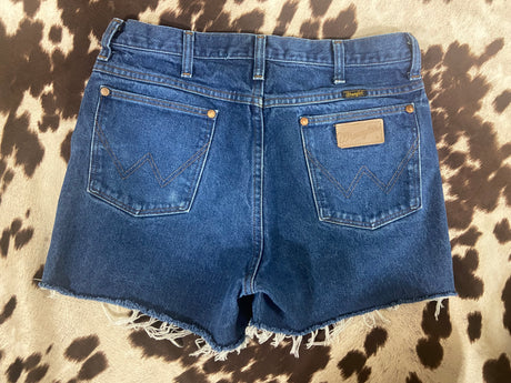VINTAGE Wrangler Cutoff Denim Shorts Distressed - Deer Creek Mercantile