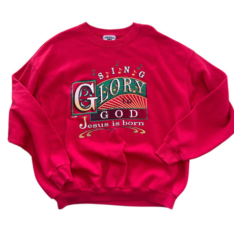 Vintage LEE Glory To God Christmas Sweatshirt *Size XL - Deer Creek Mercantile