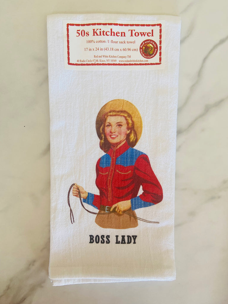 Boss Lady Cowgirl Kitchen Towel - Deer Creek Mercantile