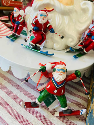 Lodge Collection Santa on Skis Christmas Ornament - Deer Creek Mercantile