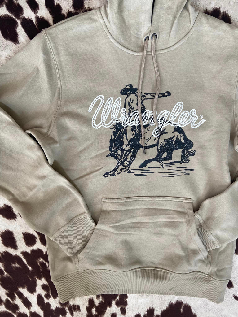 Wrangler® Mens Cowboy Pullover Hoodie - Regular Fit - Heather - Deer Creek Mercantile