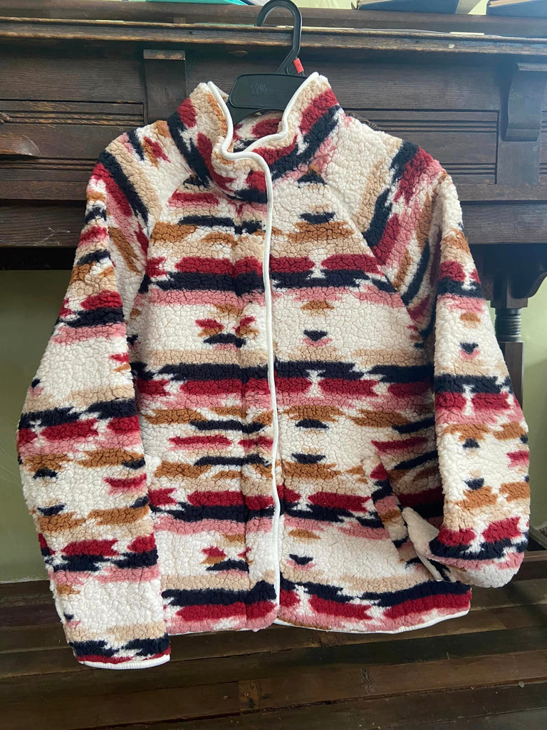 Wrangler Retro® Vintage Sherpa Jacket - Pink Southwest - Deer Creek Mercantile