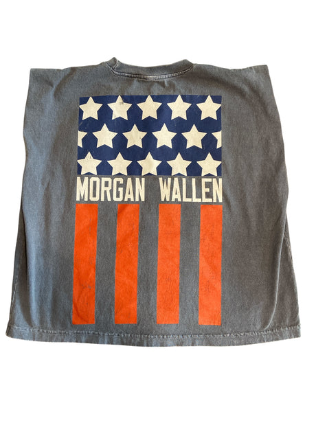 Pre-Loved Morgan Wallen Cutoff Tank Top *Size Large - Deer Creek Mercantile