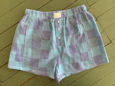 Stripe & Checkered Boxer Shorts *Blue - Deer Creek Mercantile