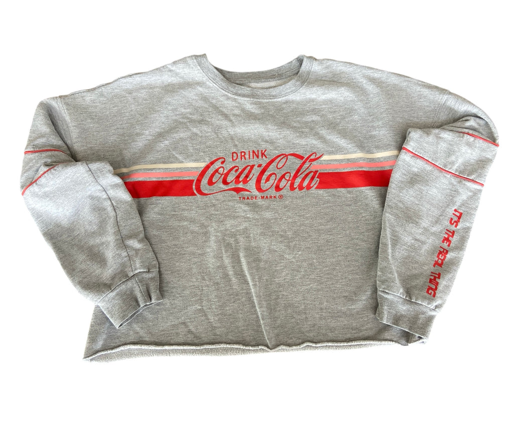 Pre-Loved Coca-Cola Long Sleeve Cropped Shirt *Size Large - Deer Creek Mercantile