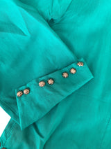 Vintage Miller Stockman Turquoise Western Top 1980s *Size Medium - Deer Creek Mercantile