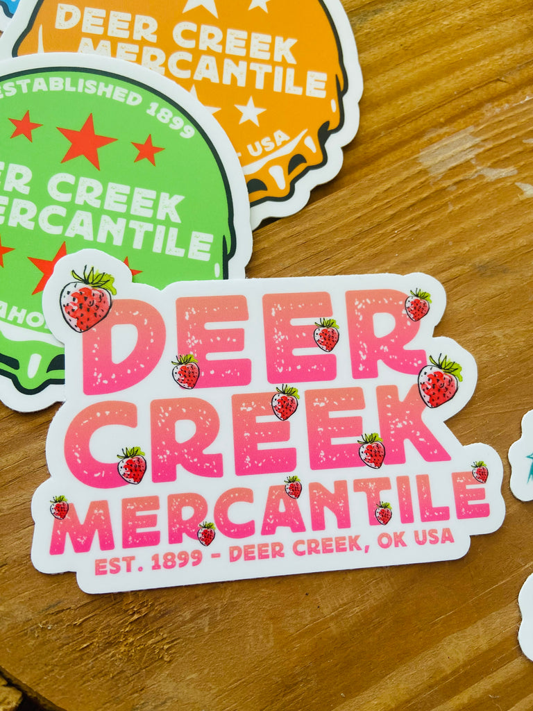 Deer Creek Mercantile Strawberry Sticker - Deer Creek Mercantile