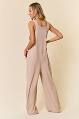 Terry's Taupe Comfort Jumpsuit - Deer Creek Mercantile